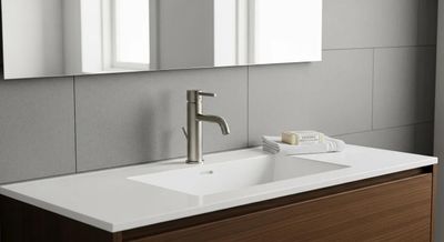 bathroom sink and faucet