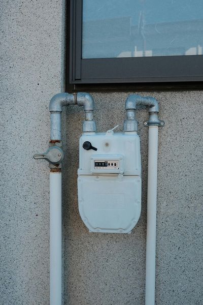 Gas usage meter on exterior of house in Denver
